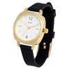 Fieldwork Women's Analog Watch with Silicone Strap, Sicilin Gold, MKS2513-5, Black