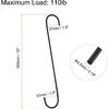 HARFINGTON 2pcs Long S Hooks 12 Inch Extra Long Metal S-Shaped Hanging Hooks High Manganese Steel S Hanger Storage Organizing Tool for Kitchen Garden