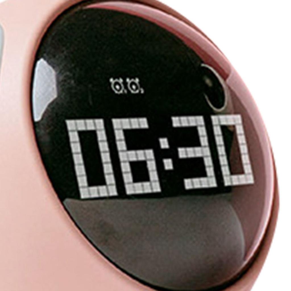 Ausdrucksuhr Niedliche Hundeform Multifunktionale LED Digitaler Wecker Sprachaktiviertes Nachtlicht Rosa