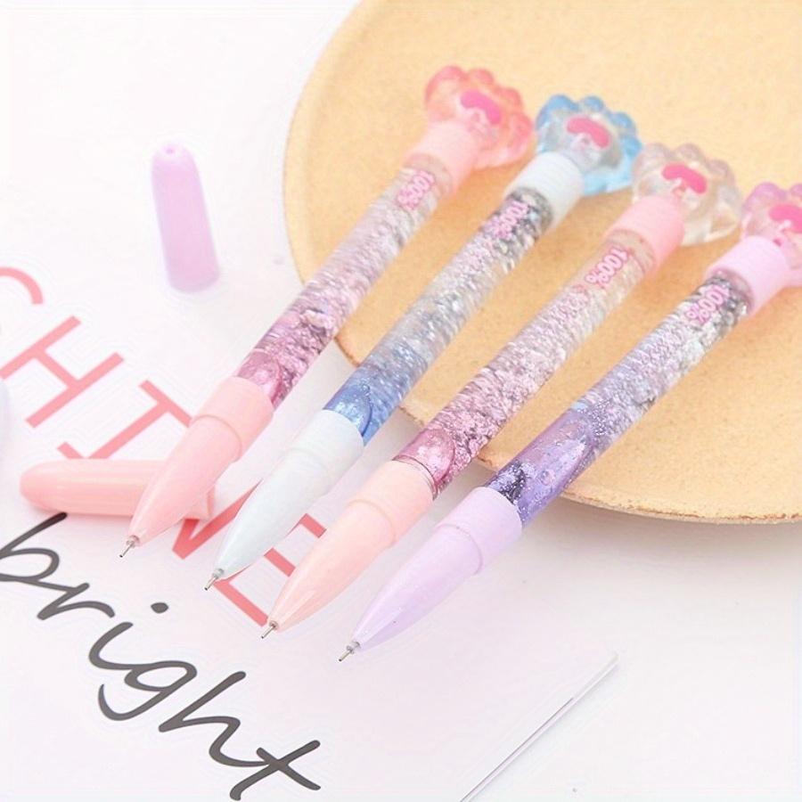 20 PCS Sweet Heart Cat Claw Gradient Flowing Sand Neutral Pen 0.5mm Black Non-Toxic, Playful Gifts for Anime Lovers, Journaling Supplies Back School