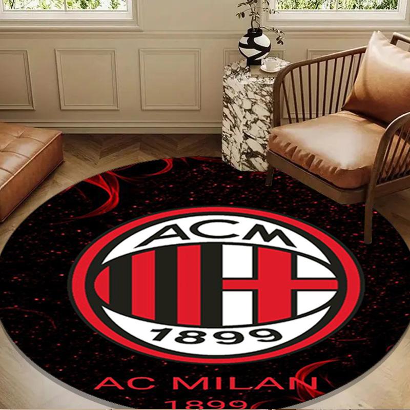 Ac Milan Round mat, Anti-slip Circle Carpet Chair rug For livingroom,Bedroom, doormat home decor Gift Christmas Gifts