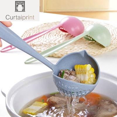 2 in 1 manico lungo cucchiaio da zuppa colino da cucina colino scolapasta cucchiaio da cucina stoviglie in plastica colino gadget da cucina