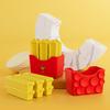 1 Set Silicone Ice Pop Mold with Suction Cup French Fries Shaped Ice Cube Tray for Freezer Easy-Release BPA-Free Fun Summer DIY for Homemade Popsicles