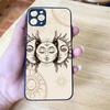 Retro Tarot Sun Moon Stars frosted Shockproof For iPhone 16 15 11 12 13 14 Pro Max X XSMAX Mini Phone Case