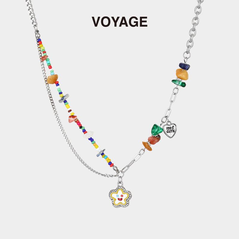 Dopamine Beaded Necklace: Luxurious, Trendy, Sweet Cool Clavicle Chain for Women’s Summer Dresses