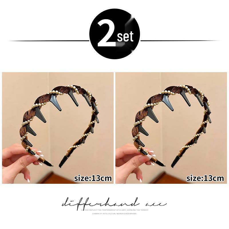 2025 Women's Luxury Pearl Skull Headband: Stylish Fashion Accessory for Face Washing