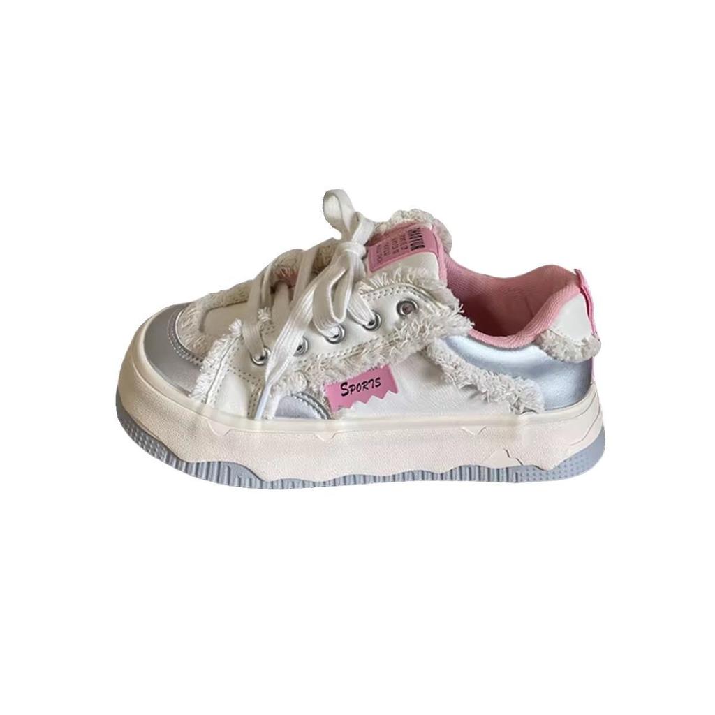 Maillard Guochao Kitty joint ugly cute big head shoes women 2025 new niche original platform white shoes women