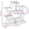 VidaXL Support à fleurs 110x25x105 cm bois massif de sapin 362877