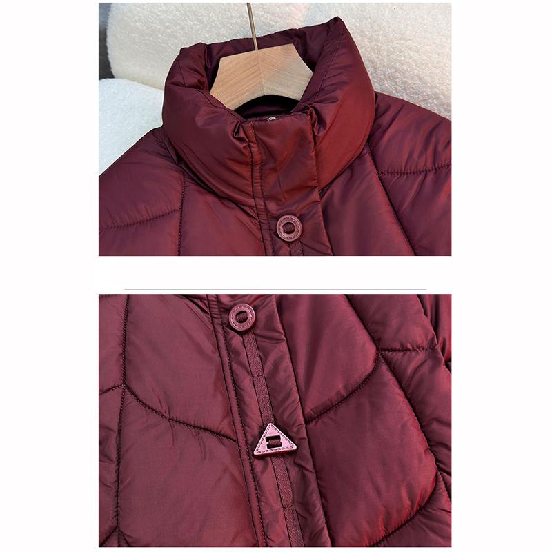Short Padded Jacket Women's Small Thickened Stand Up Collar Warm Casual Winter Jacket