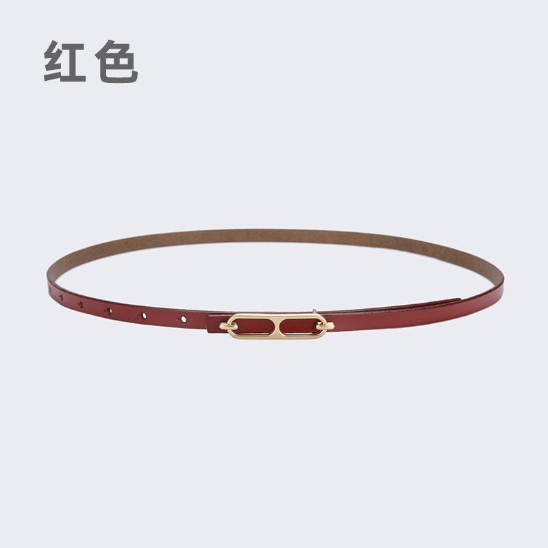 Simple Leather Thin Belt Decorative Dress Waist Chain Women'S Suit With Coat Sweater Jeans Belt