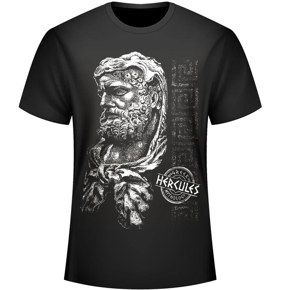 

Ancient Greek God Hercules Portrait Statue Printed TShirt 100 Cotton ONeck Summer Short Sleeve Casual Mens Tshirt Size S3XL S