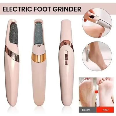 HOMZY NOVO Pedicuro Elétrico USB para Pele Morta Lixadeira Automática de Pés Recarregável Rolo Ferramenta de Pedicuro para Pés com 2 Cabeças de Rolo Removíveis