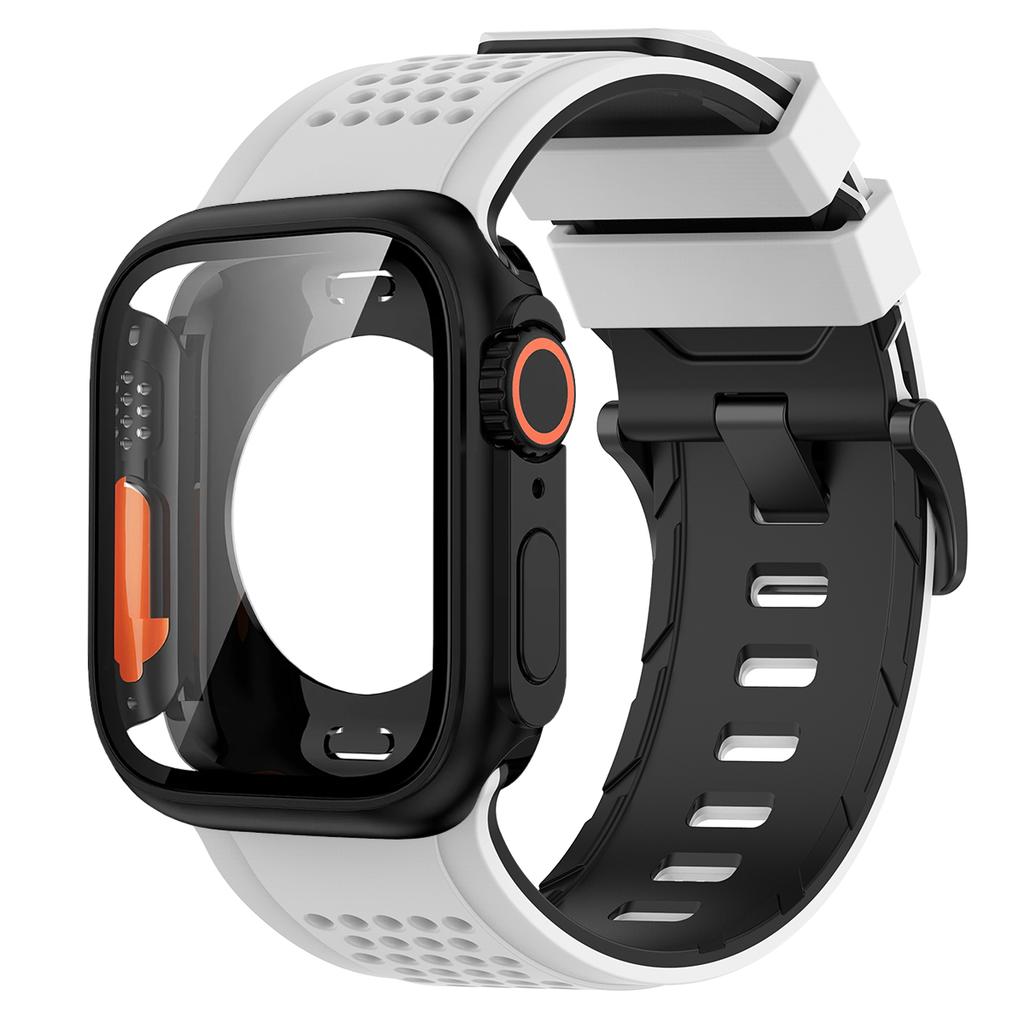Silicone Band PC Case+Strap Screen Protective Cover for Watch 11 10 9 8 7 6 SE3 46mm 44mm 45mm Change To Ultra 3/2 49mm