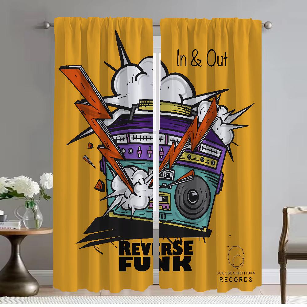 

Movie Modern Living Room Curtains for Camera Partition Halloween Decoration Shades Window Curtain Home Interior Curtains Kitchen W50xH70cmx2pcs-CL