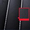 Beige Stitched PU Leather Car Seat Cover - Universal Fit for 5-Seater, All-Season Use
