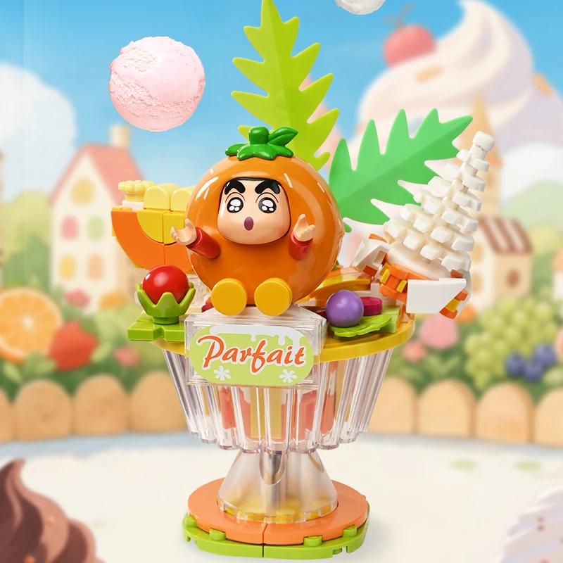 Keeppley New Crayon Shinchan Building Block Cartoon Toy Crocodile Mountain Desktop Ornament Collection Children'S Puzzle Gift