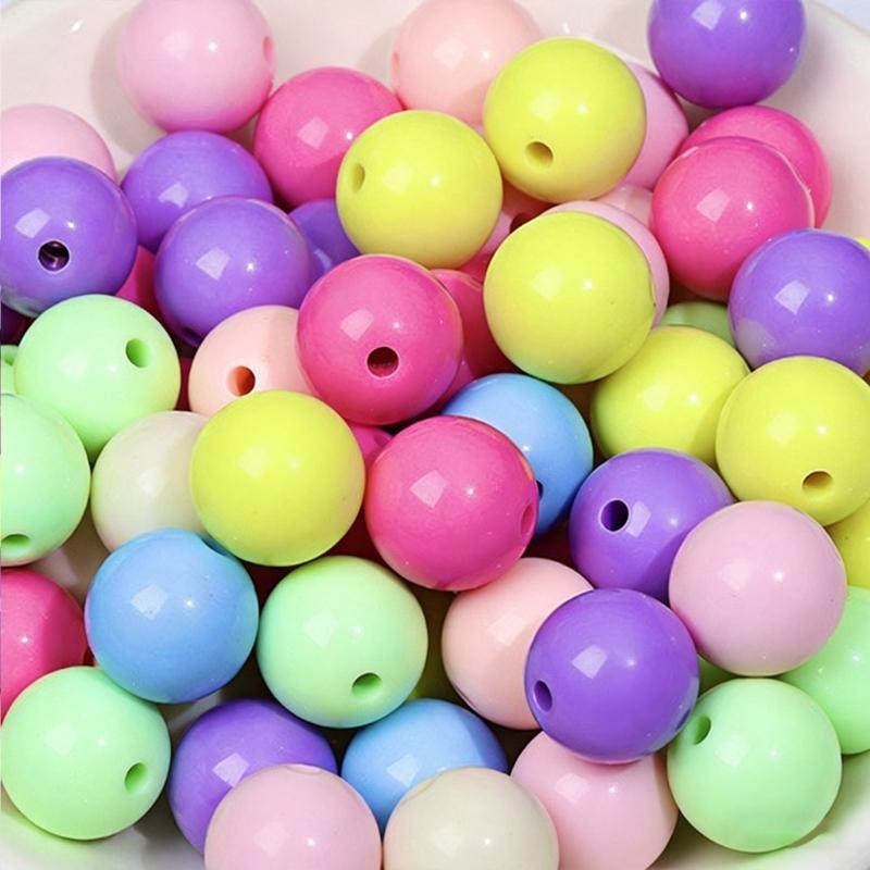 A52E Multipurpose Smooth Acrylic Beads For Artistic Decorations Jewelry Accessories For Handmade Bracelets And Keychains