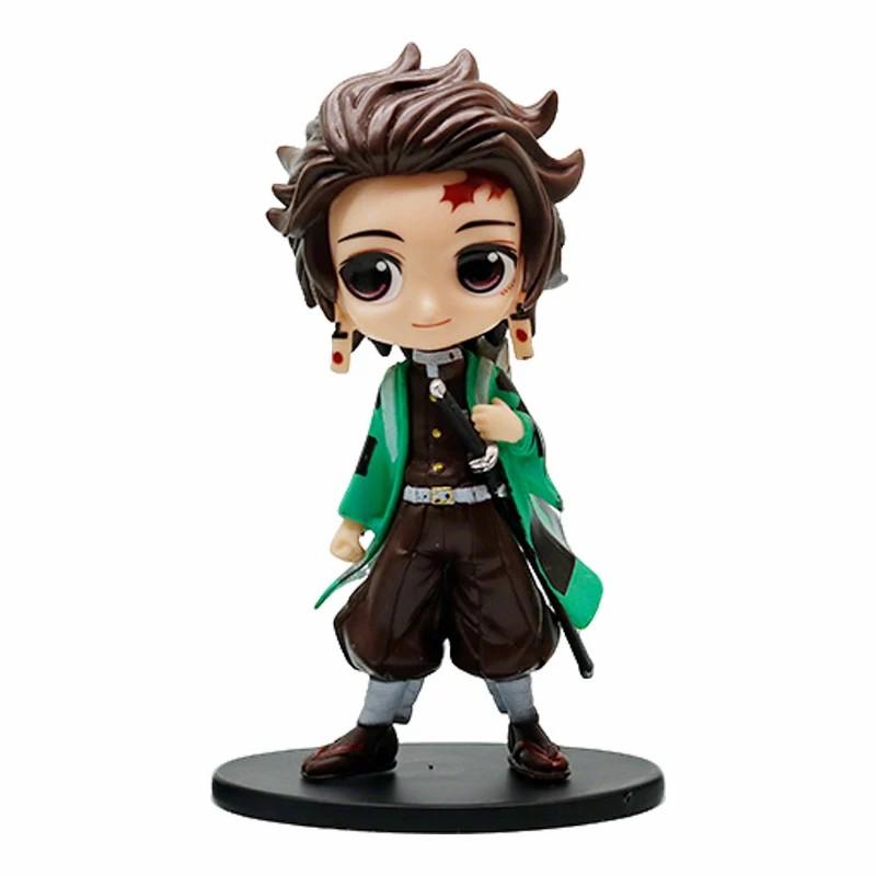 8pcs/Sets Q Posket Figure  Demon Slayer Mini Figurine Kimetsu No Yaiba Small PVC Dolls Desktop Decoration
