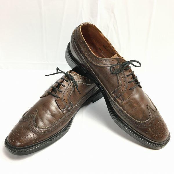 

Gimbels 70s-80s Made in England Wingtip Shoes Brown Size 9.5 / 28.0cm Vintage