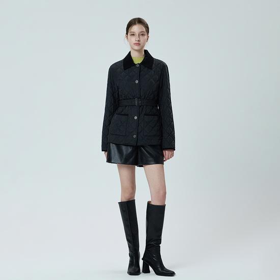 Belted Quilted Short Jacket ITPAZJK430