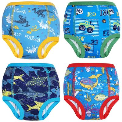 Conjunto de Treino MooMoo Baby Altamente Macio para Meninos com 6 Anos ou Mais Calças, Algodão de 6 Camadas, 4, Absorvente, Respirável,