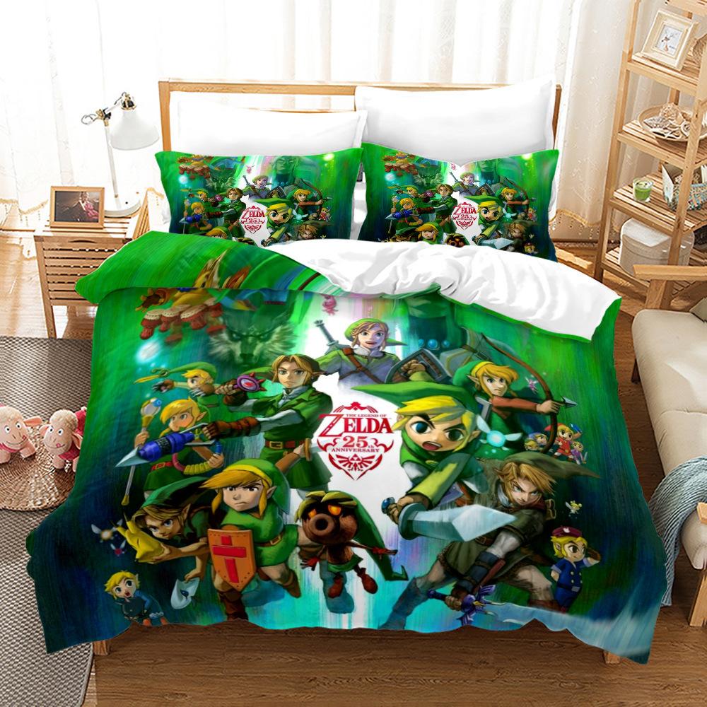 3D Digital Printing Three-Piece Quilt Cover Bedding The Legend Of Zelda
