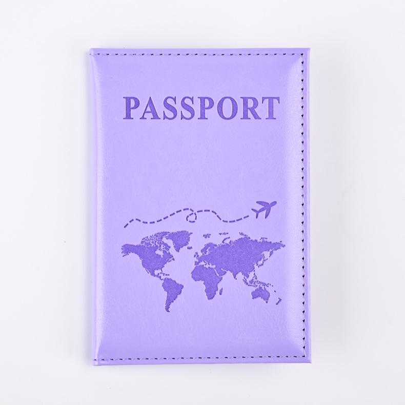 

2024 Color-Changing 66-Pattern PU Passport and Ticket Holder светло-фиолетовый