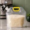 Reusable Food Storage Bags 5PCS Grain Bag with Handle, Large Capacity Cereal Container, Vertical Standing Pouch Organizer, Moisture Proof for