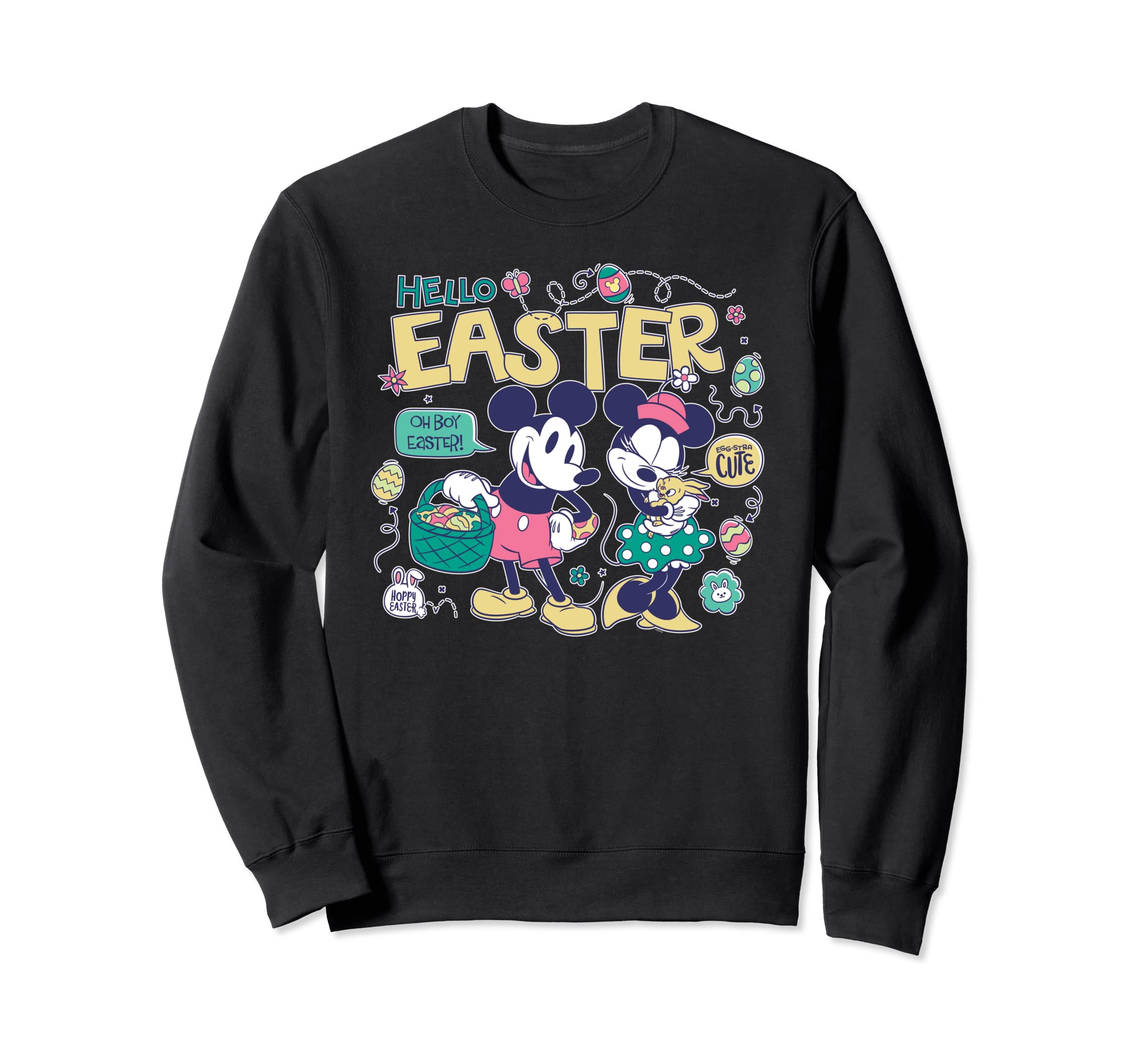 

Disney Mickey Mouse and Minnie Mouse Hello Easter Retro Sweatshirt
