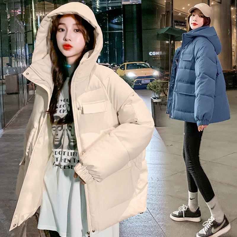 New bread clothes, short down cotton-padded clothes, women's loose autumn and winter coats, thickened cotton-padded jackets.