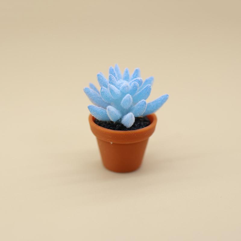 5 Stück Simulation Mini-Sukkulenten Topfpflanzen Modell Puppenhaus Bonsai Dekoration Puppenhaus Mikro-Landschaft Garten Schreibtisch-Schmuck