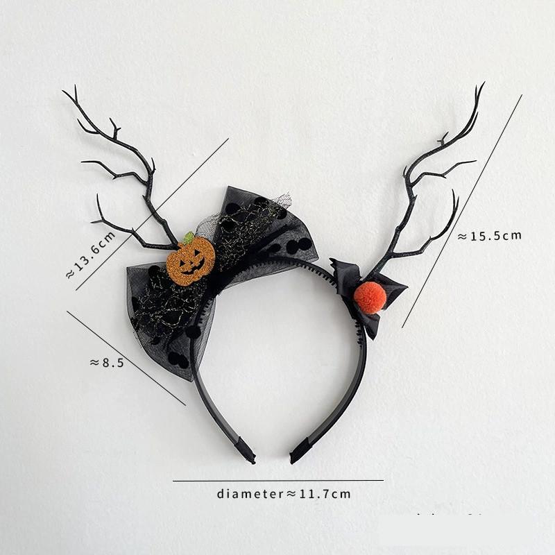 Halloween Cat Ears Pumpkin Spider Headband Hair Clip Cosplay Performance Party