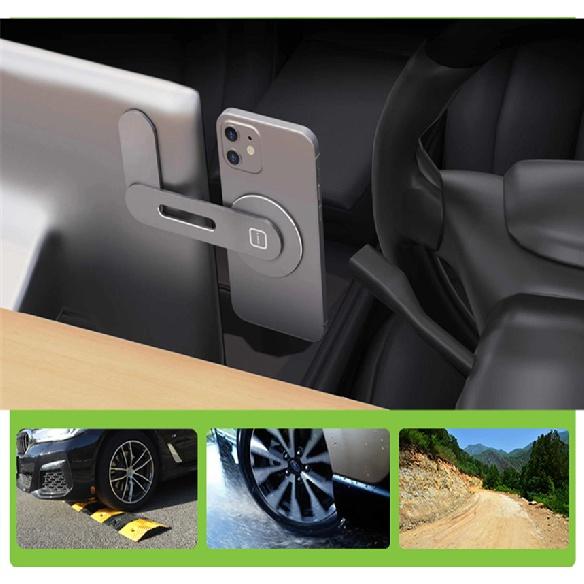 Usynlig sammenleggbar biltelefonholder 15W magnetisk Magsafe Macsafe trådløs lader for Tesla Model 3 YXS BYD Atto