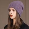 New Style Winter Women Hat Decorate Beanie Hat Rabbit Fur Blend Warm Winter Cap Y2K Female Casual Streetwear Knitted Hat
