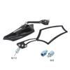Universal 8mm 10mm Motorrad Rückansicht Moped Lenker Seite Spiegel Drehbare Blau Rückspiegel Zubehör Motorrad