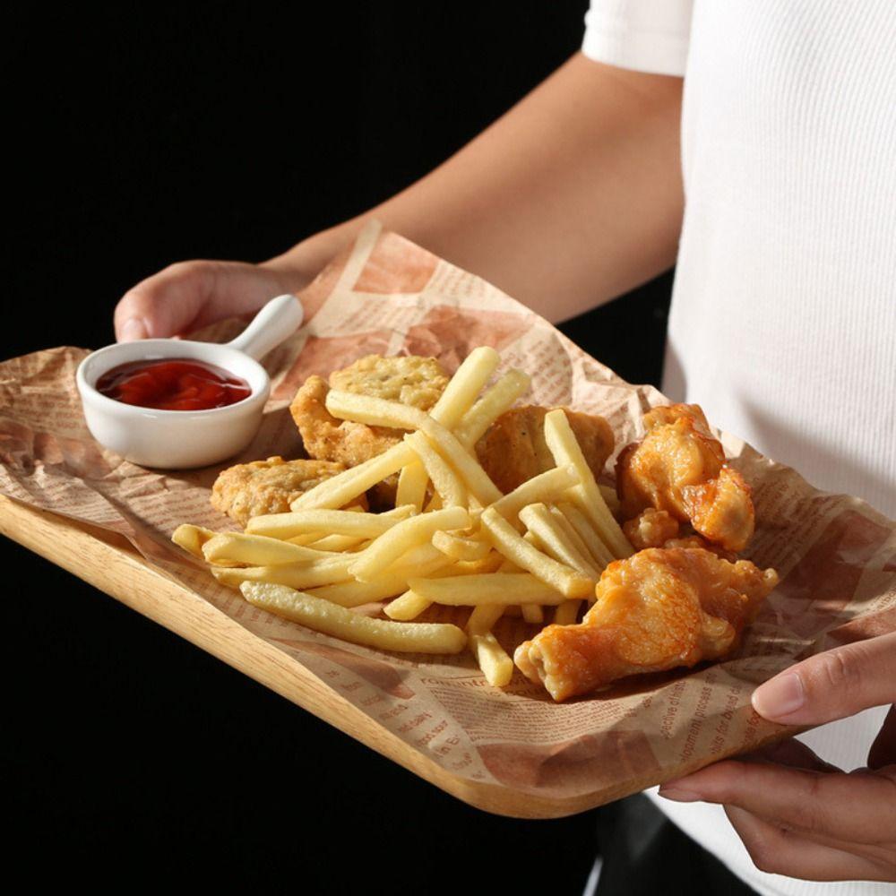 500Pcs Non-stick Oil-Proof Wax Paper Waterproof Tear-resistant Baking Paper Simple Disposable Food Wrapper Paper Food Baking