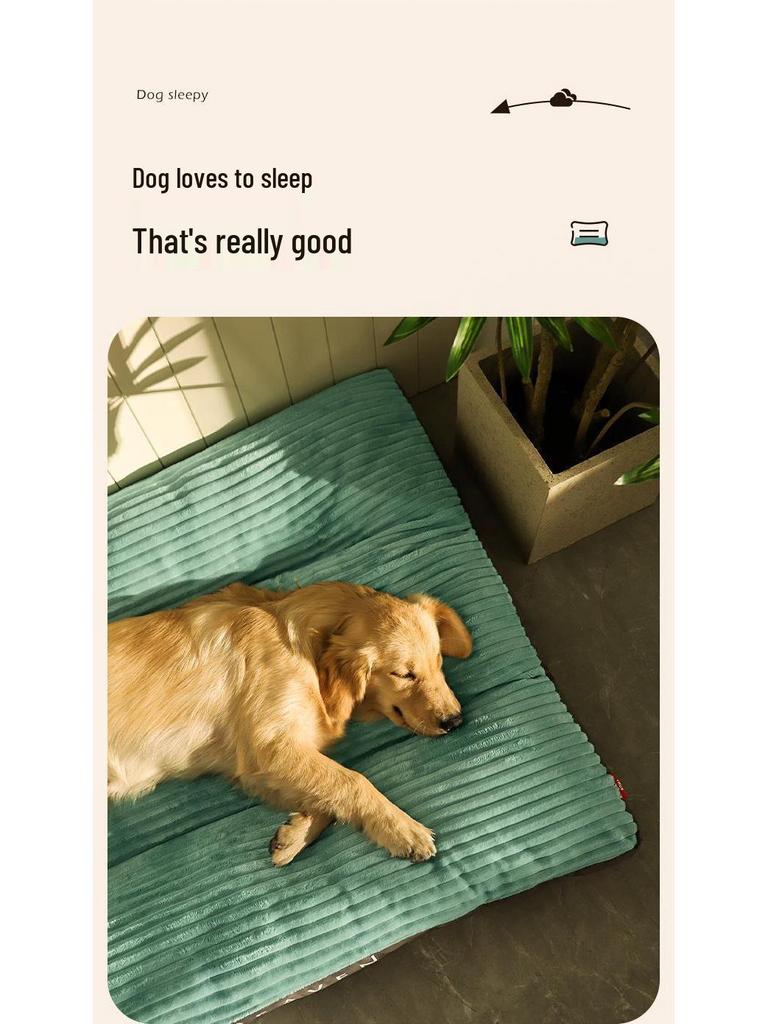 Washable Winter Dog Sleeping Mat - Four Seasons Universal Cushion for Large Dogs