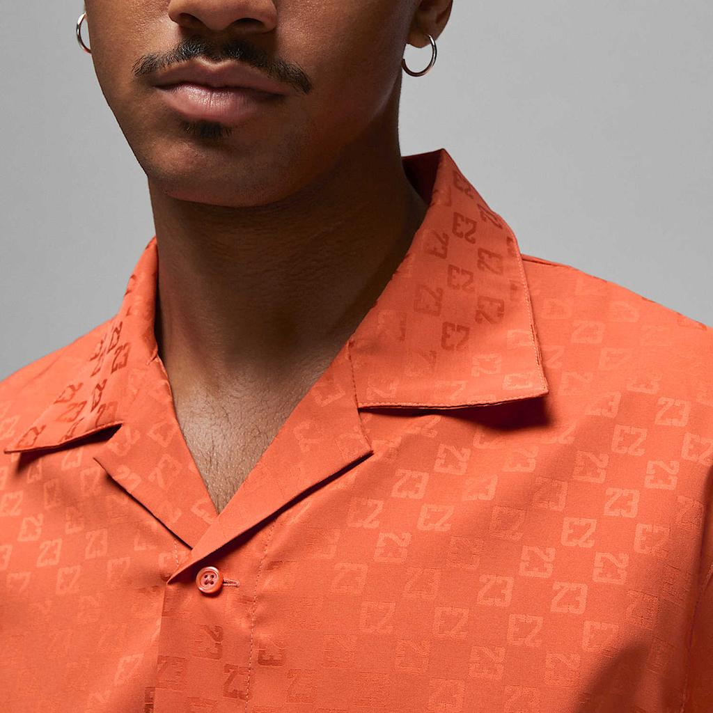 Jordan Essentials Logo Jacquard Short Sleeve Shirt Men Tops Light-Sienna DX9682-812