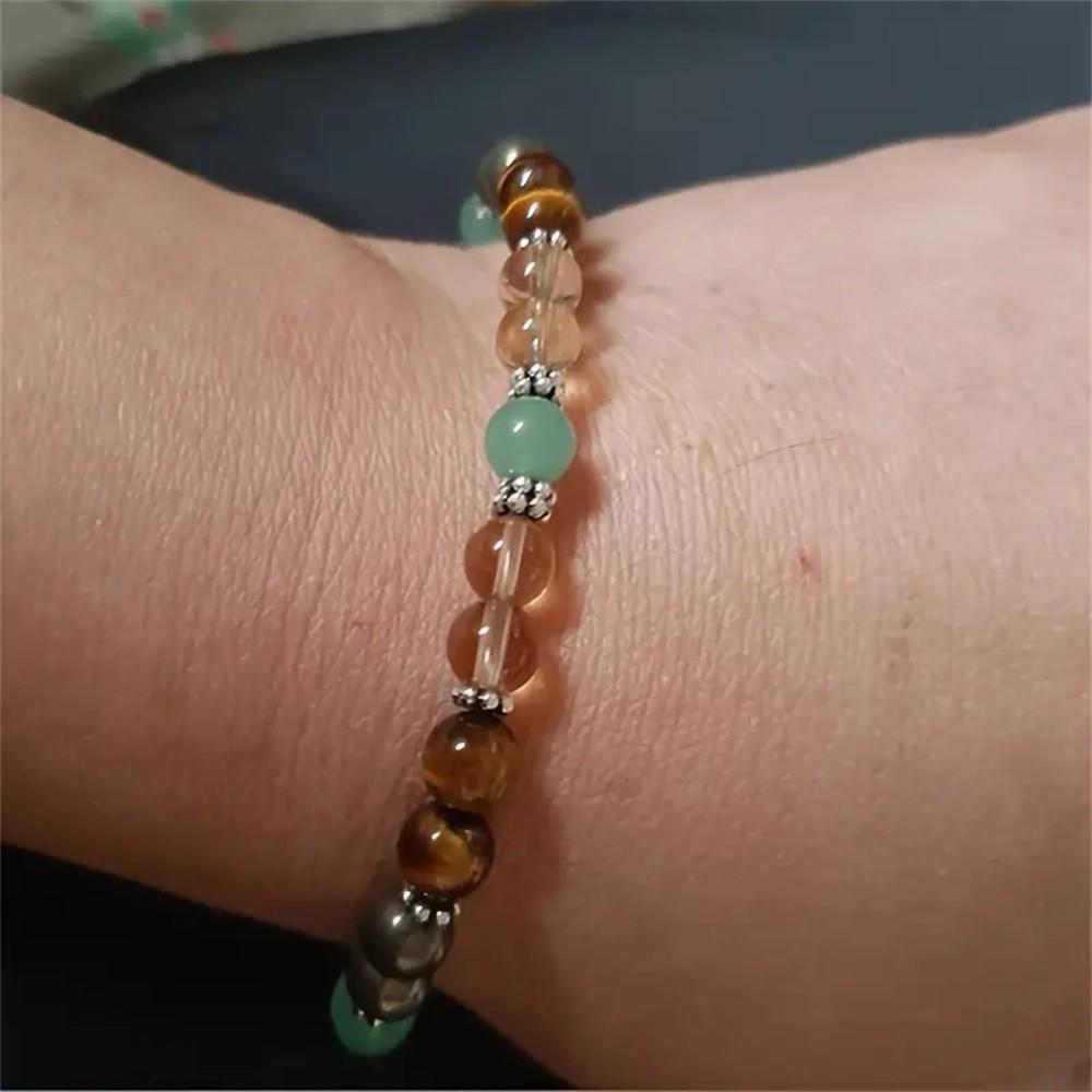 Green Aventurine Citrine Tiger Eye And Labradorite Beaded Bracelet Balanced Fashion Jewelry For Men And Women Daily Wear Simple Versatile Accessory