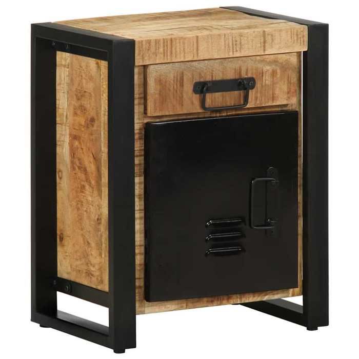 VidaXL Table de chevet 40x30x50 cm bois massif de manguier brut, armoire de chevet, armoire de lit, table d'appoint pour 4013559