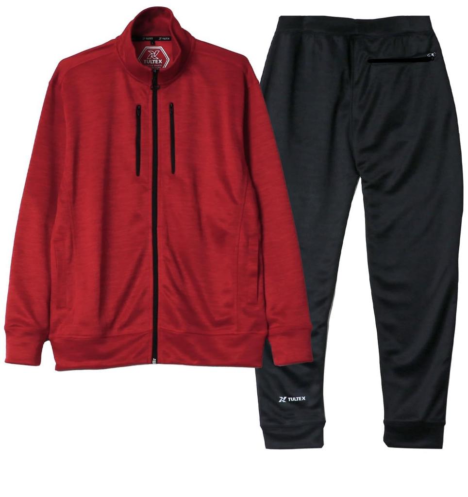 Jersey Top and Bottom Set Sportswear Training Wear Running Wear Customized Setup Sweat Absorbent Quick Drying Room Wear [Tartex] Men's M-6L (5L, Red)