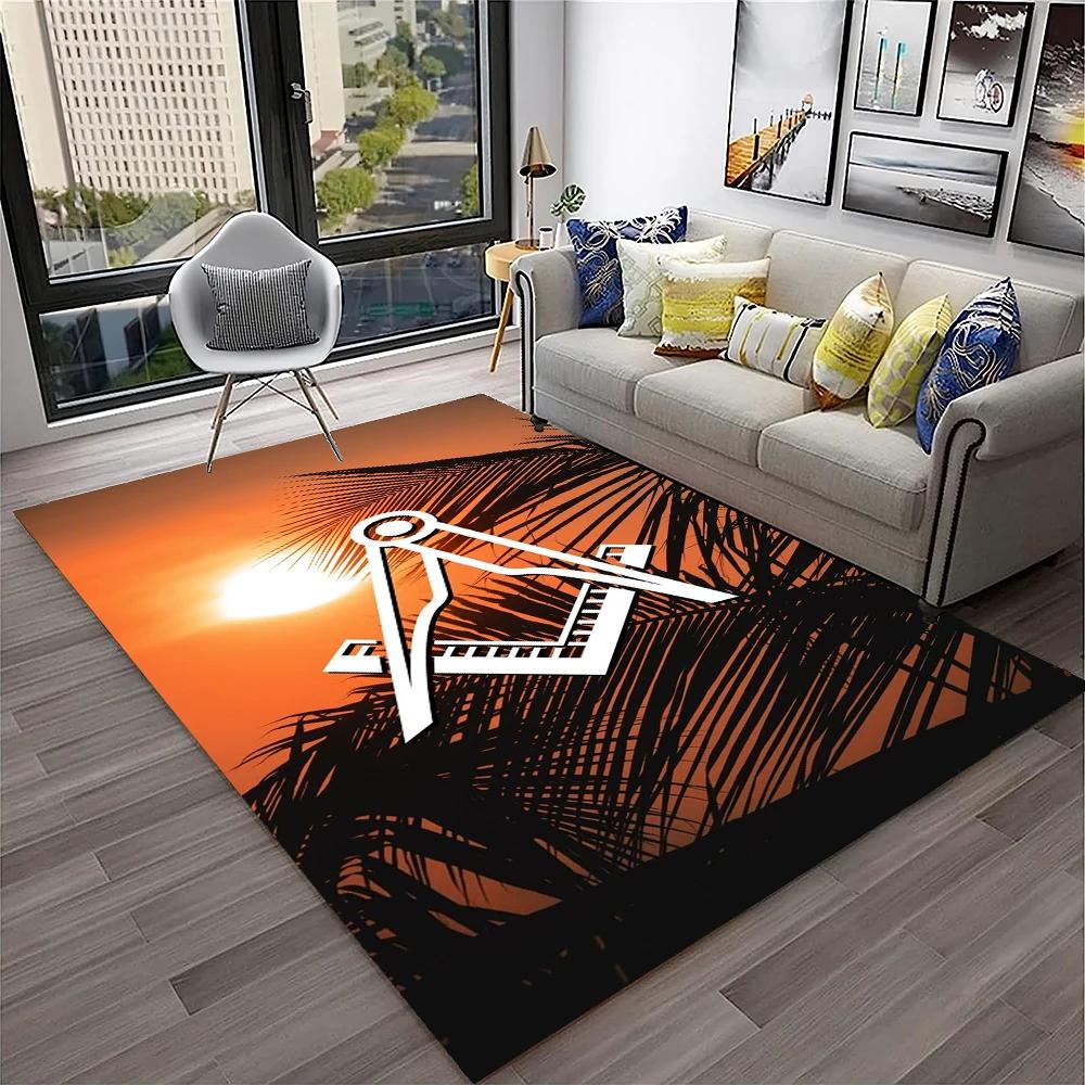 Masonic Freemasonry Illuminati Ring Carpet Rug for Home Living Room Bedroom Sofa Doormat Decor,Kid Area Rug Non slip Floor Mat