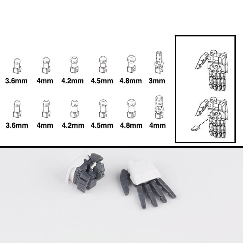 1 Pair Action Figures Building Claw Diy Accessories Movable Hand Set 3.0 Mg 1/100 1/144 Astray Red Frame Sazabi Ver.Ka Model