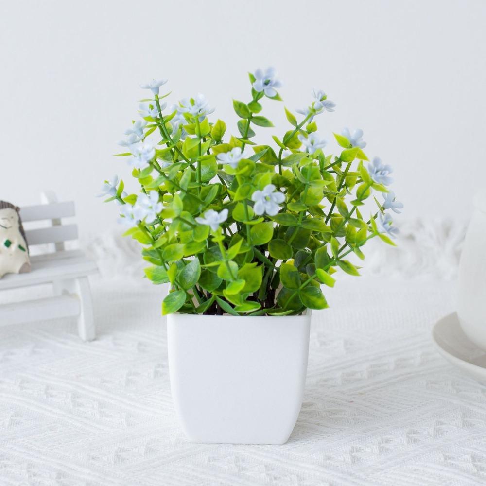 Fake Potted Flowers False Plants Simulated Tree Pot Plants Artificial Flower  Home Garden Decor