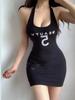 Sports Neck Hanging Suspender Dress For Women Summer Spicy Girl Sexy Temperament Tight Fitting Slim Fit  Buttocks Dresses Uh4W