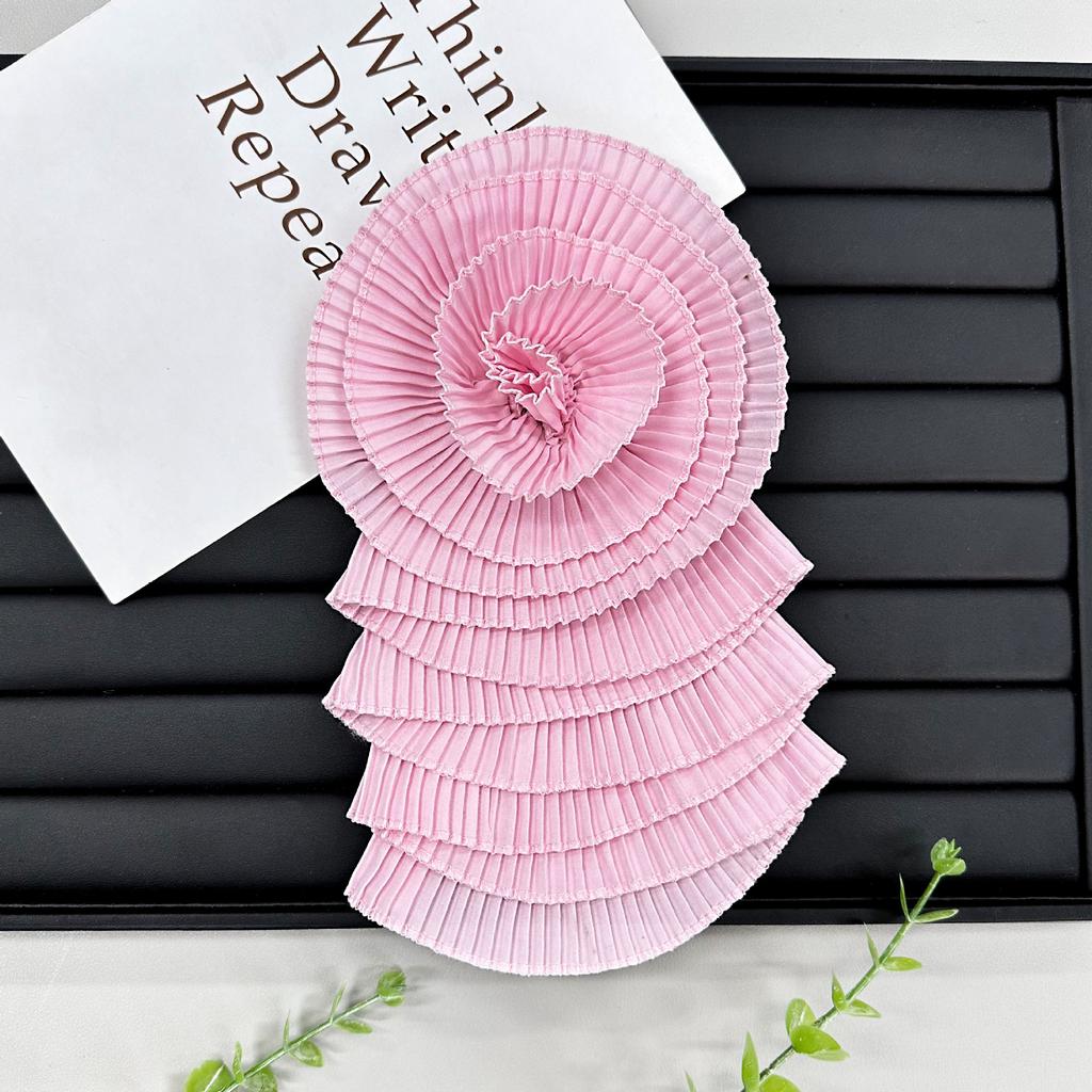 Delicate Multi-Color Chiffon Flower Multi-Layer Pleated Cloth Sticker Craft Flower Wedding Dress Dress Top Decorative Accessories