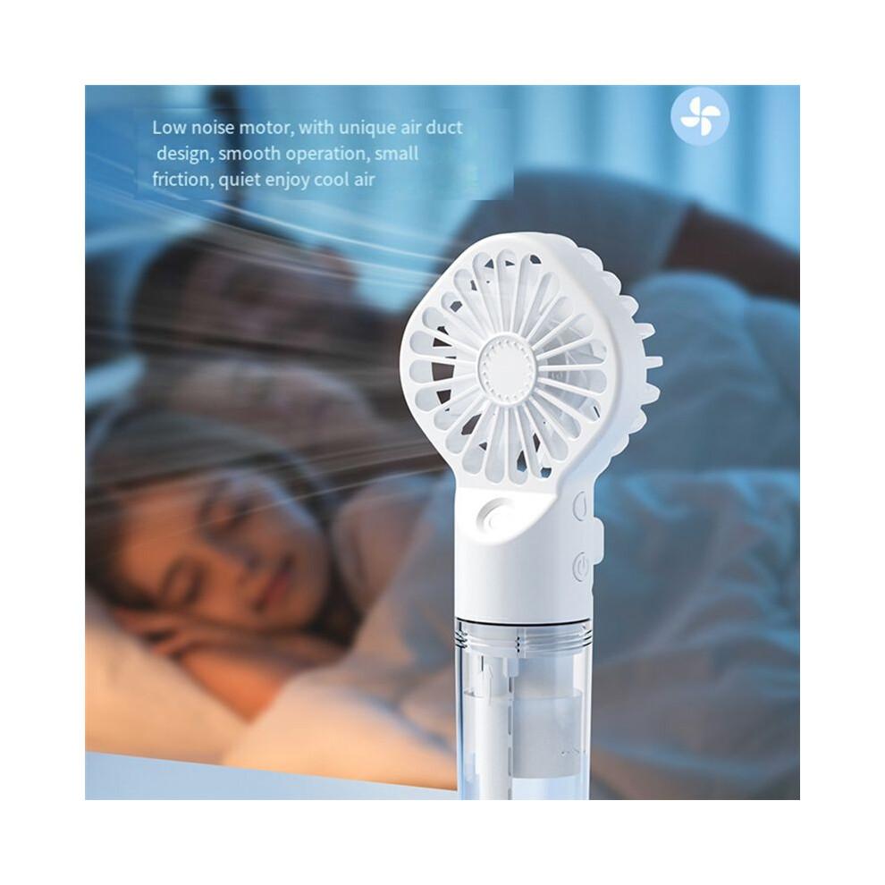 Portable Handheld Spray Fan Water Spray Mist Fan Student Dormitory Fan Summer Supplies Outdoor Cooling Tool,White