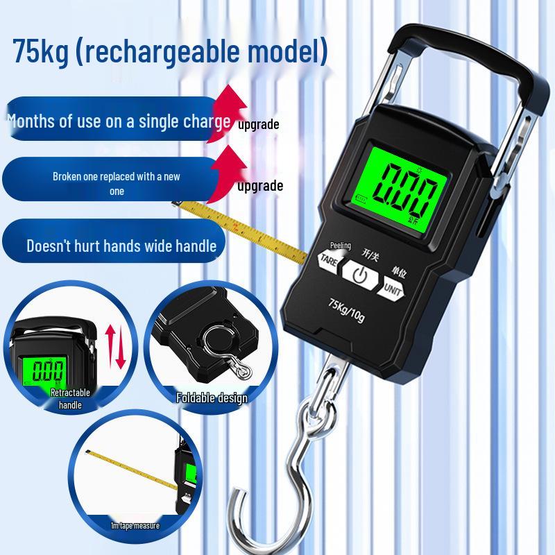 High-Precision Rechargeable 50kg Portable Handheld Electronic Scale
