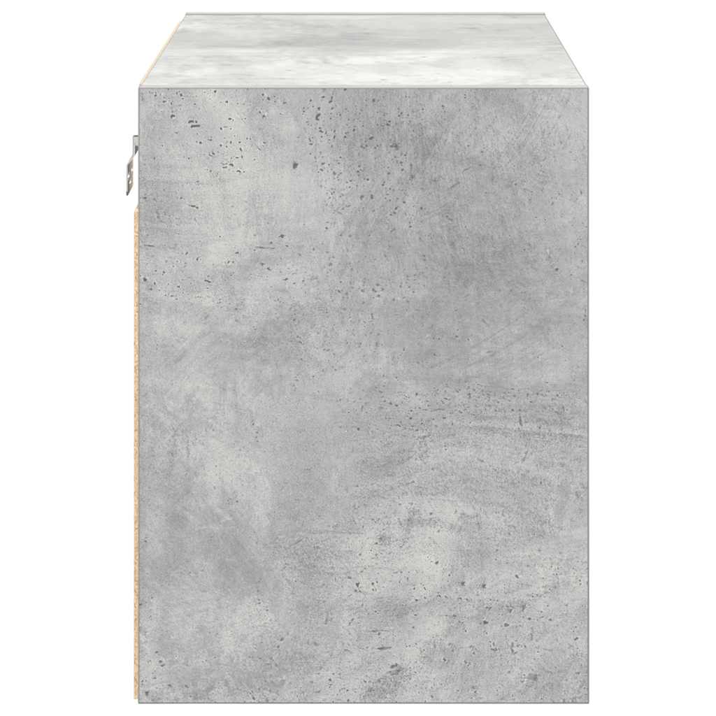 Armários de Parede de Garagem 2 Peças. Concreto Cinza Madeira Colada