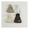 1 Stück pelzige warme Kinder-Mütze für Jungen und Mädchen, schicke koreanische Mode, Häkelmütze für Kleinkinder, Herbst-Winter, dicke Plüsch-Strickmütze